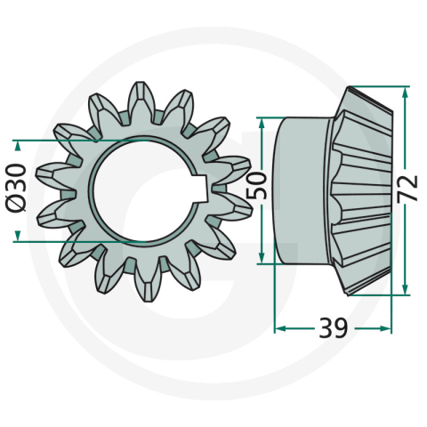 Pinion coasa Vicon/PZ 14Z VGST-44 [1]