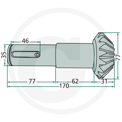 Pinion conic coasa Krone 20Z 145206.3, 145206.2 Krone [1]