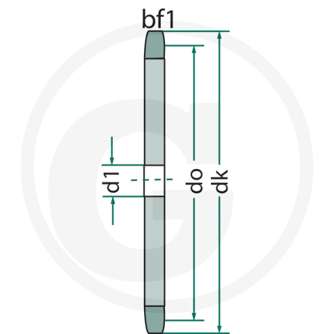 Pinion lant 12B-1  12 dinti PHS 12B-1A12  [1]
