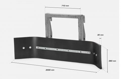 Racleta de cauciuc 2.000 mm prindere Weidemann [1]