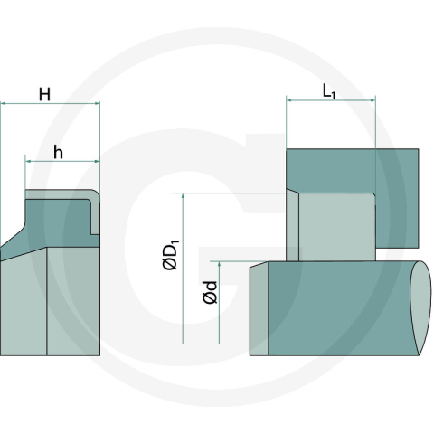 Racleta praf cilindru directie 22x35x5 mm    [3]