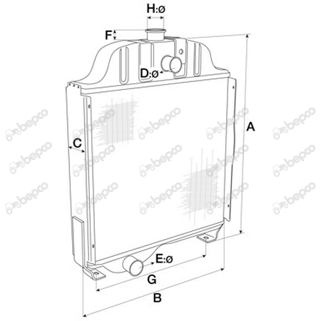 Radiator Case IH 25/150-55 15402467 74702028 3131579R91 787141R91 787141R92 87718425 IH3131579 [1]