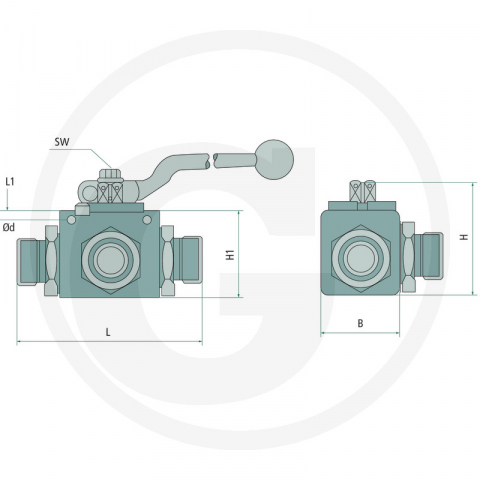 Robinet cu trei cai, BKH-3L - L [1]