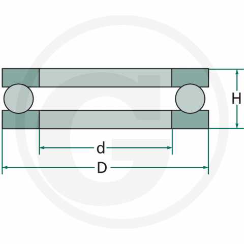Rulment axial 30x52x16 mm  51206 [3]