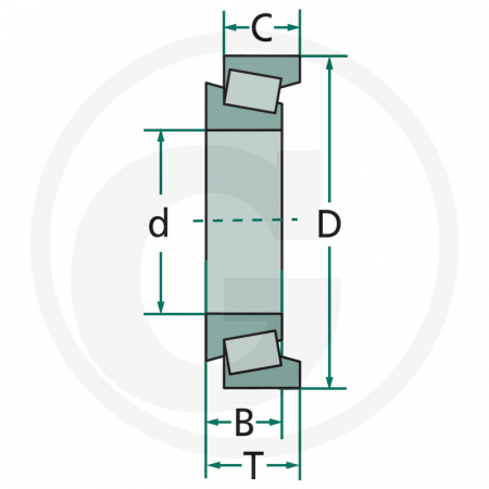Rulment butuc MCC 25x62x15 mm X619051541001 88/30305 80530305   [1]
