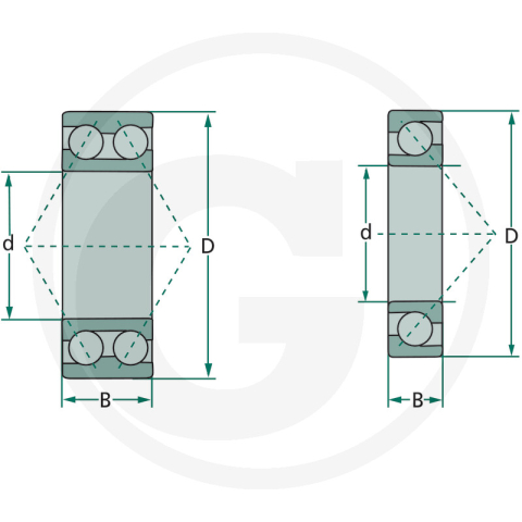 Rulment capac pompa hidraulica 10x30x14mm - Fiat 26795010   Fiat [1]