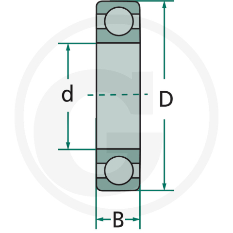 Rulment coasa Kuhn 6205 2RS 25x52x15 mm [1]