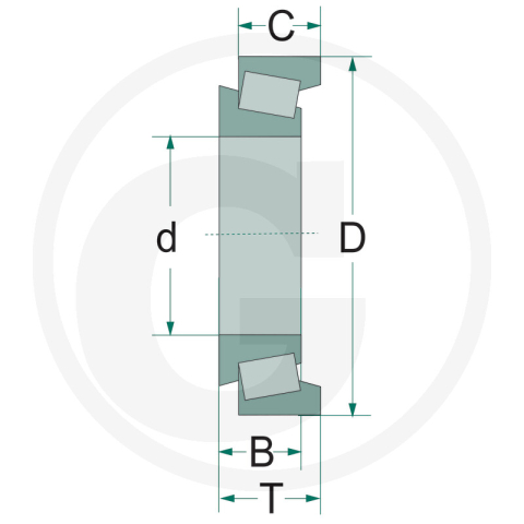 Rulment Conic grup fata Massey Ferguson 65x100x23 mm  80532013 X Amazone|BOSS|BT|Jungheinrich|Steinbock|Still|Toyota|Trioliet-Mullos [1]
