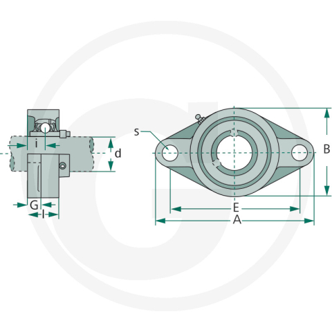 Rulment cu carcasa UCFL209 805UCFL 209 Granit Parts [1]