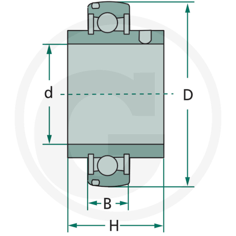 Rulment oscilant freza Kuhn UC308, 40x90 mm  Kuhn [1]