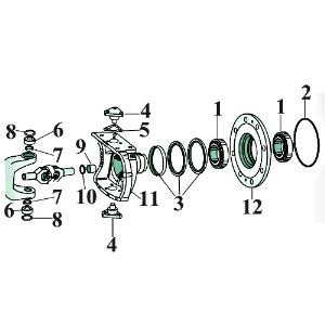 Rulment roata fata Fendt 5213987 F198300020481 JD9053 JD9117 0750117386 04416119 4986620 4999262 5132343 8454884510 P2982124 M84548   [1]