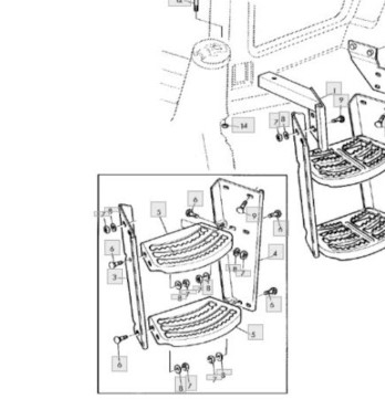 Scara John Deere - 2 trepte AL80841 AL82364 AL113571 [2]