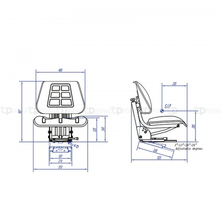 Scaun cu suspensie mecanica 5700036871913 8716106191451 TS21000GP [1]