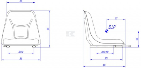 Scaun PVC negru TS12000KR [3]