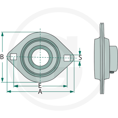 Set carcasa rulment PFL206   [1]