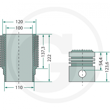 Set motor Deutz-Fahr Ø 100 mm F100004154891 F100004157756 38004046 [1]