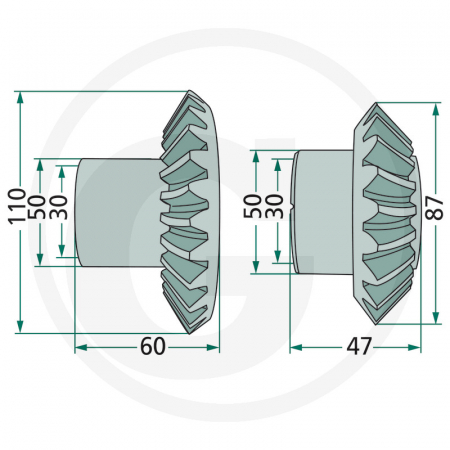 Set pinioane conice 23 si 17 dinti 06567780+06567781 06567780 06567781   [1]