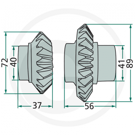Set pinioane conice 27 si 21 dinti 64704006 06563484+06228344 16624860+16624862 7006563484+7006228344   [1]