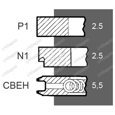 Set segmenti Fiat *100 +0.60 [1]