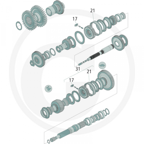 Tipuri de tractoare: 3050, 3060, 3065, 3070, 3075, 3080, 3085, 3090, 3095, 3115, 3120, 3125, 3610, 3630, 3635, 3645, 3650, 3655, 3670, 3680, 3690, 5425, 5435, 5445, 5455, 5460, 5465, 5470, 6120, 6130, - 3386522M1 Sincron viteze MF
