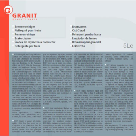 Solutie pentru curatarea franelor, 5 L, Granit - Granit - cod 320320024 -tehnicapopan.ro [1]