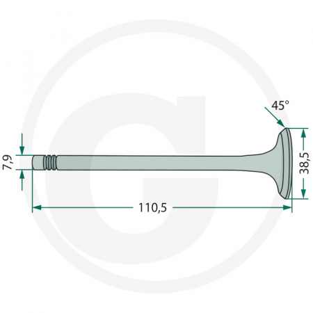 Supapa admisie Massey Ferguson 30/42-2 1884123 1884123M1 826168M1 VPA1030   [1]