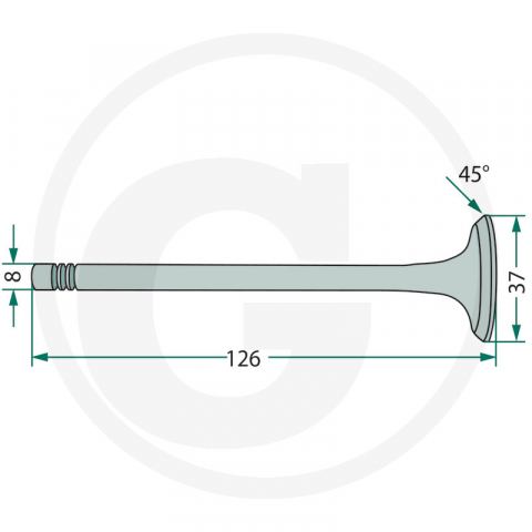 Supapa de evacuare Fiat 640  L126 12 380177554059139049769 [1]