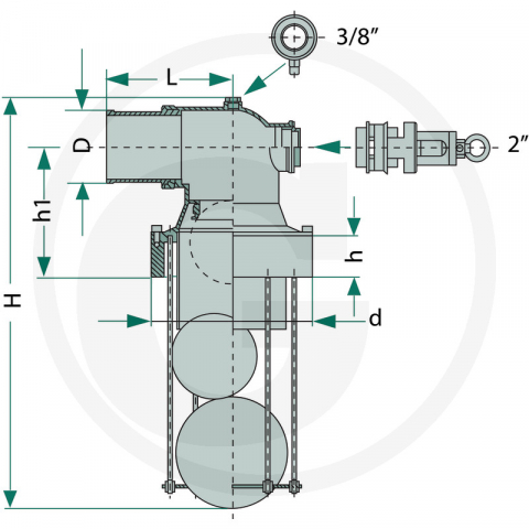 Supapa de preaplin vidanja 100 mm 12 405016100000 [1]