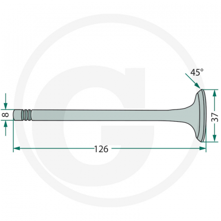 Supapa evacuare Fiat 23/43-253 4601298 4618867 4621484 4673608 V91678 17043   [1]