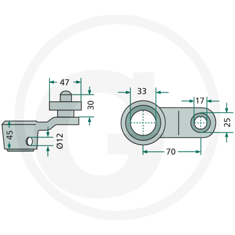 Suport brat grebla Niemeyer RS740 - 012561  12561, 012561 Niemeyer [1]