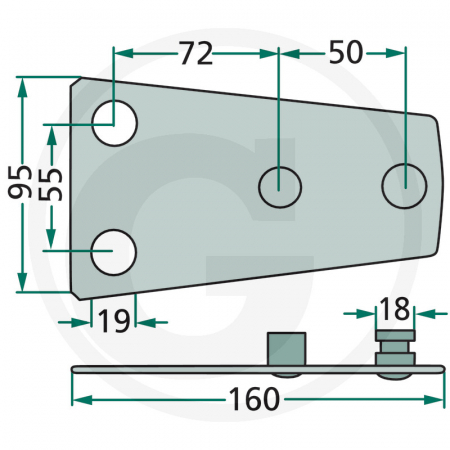 Suport cutit Claas 0009474272 9474272 0009474271 9474271   [1]