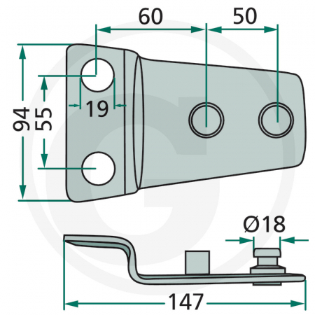 Suport cutit Claas 9492681 0009492681 9492681   [1]