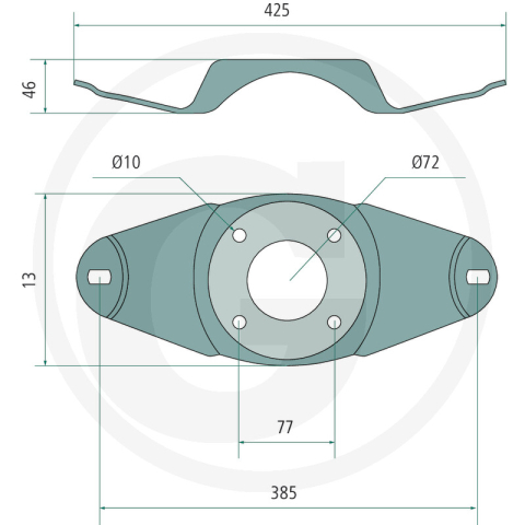Suport cutit coasa Krone 377 mm [1]