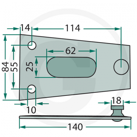 Suport cutit Deutz-Fahr 06580017 06580017 11012010630.00   [1]