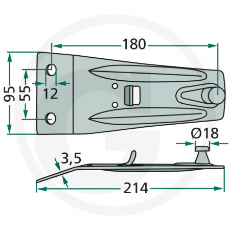 Suport cutit Deutz-Fahr 16500771 [1]