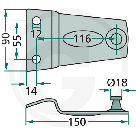 Suport cutit Deutz-Fahr 16501922 [1]