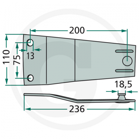 Suport cutit Pöttinger / Pottinger 00434112 00434112 00+434.112 [1]