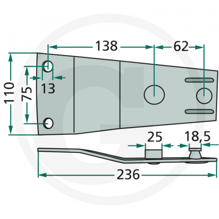 Suport cutit Pottinger 00434124 00434124 0+434.124 00+434.124   [1]
