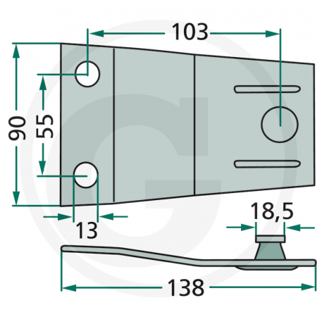 Suport cutit Pottinger 00434125 00434125 00434121   [1]