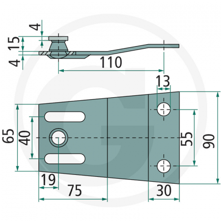 Suport cutit Pottinger 00434136 00434136 0+434.136 00+434.136   [1]