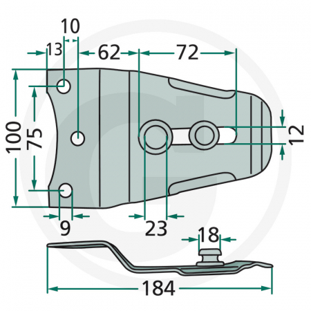 Suport cutit Welger 3208010347 3208010347 3202010328 3208010328   [1]