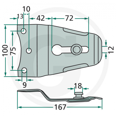Suport cutit Welger 3290050109 3290050109 3202010332   [1]