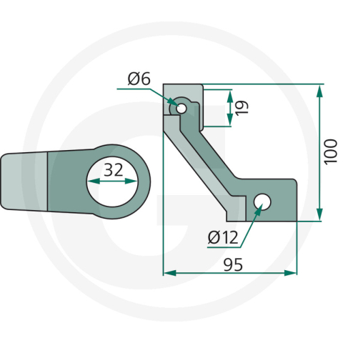 Suport rola Kuhn GA 4311.4501.4511 57515000 Kuhn [1]