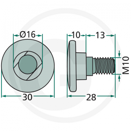 Surub coasa Kuhn Ø 16.25 56210100 80201047 52556210100   [1]