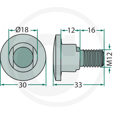 Surub coasa Kuhn Ø 18 56115800+80201240 CC19994   [1]