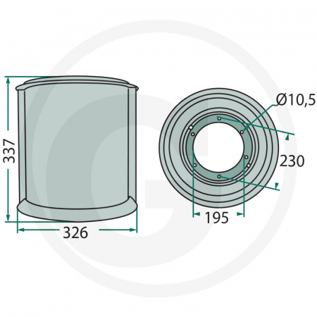 Tambur cositoare Fella 647140447F 140447 425201 FEL140447   [1]