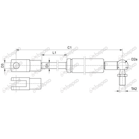 Telescop capota John Deere  [1]