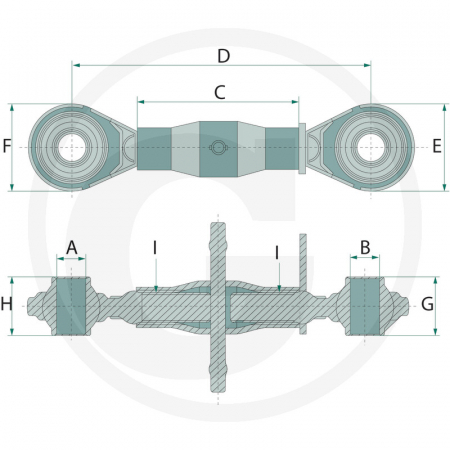 Tirant central 770/1020 M30x3 20011583 [1]