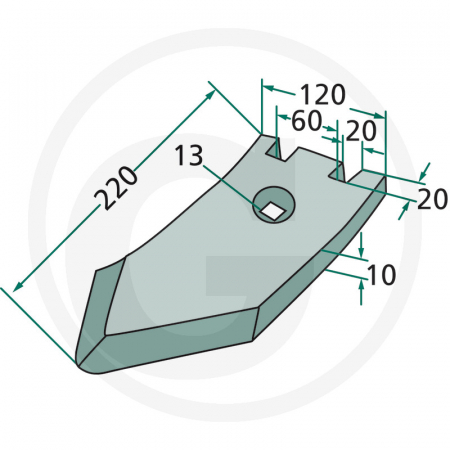 Varf brazdar cultivator Galucho 016170 016170 GO811319040   [1]