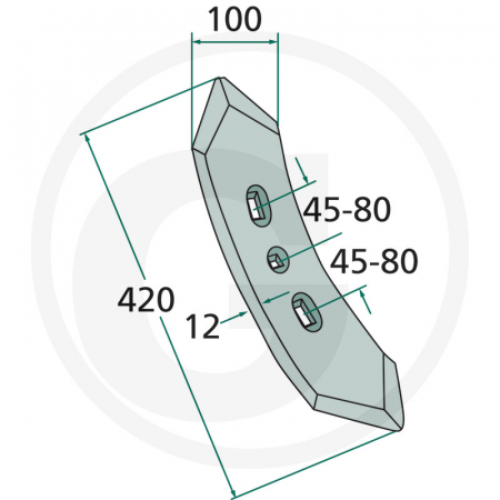 Varf brazdar cultivator Knoche 101.IND-165 101.IND-165   [1]